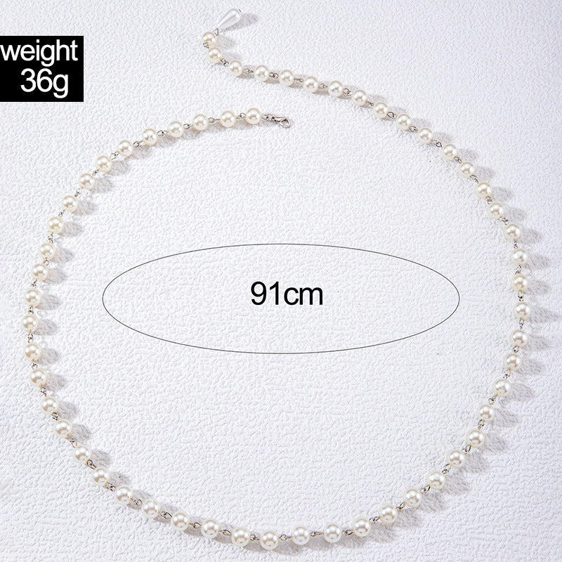 Elegant Pearl Beads Waist Chain for Women