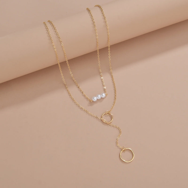 Pearl Drop Lariat Necklace