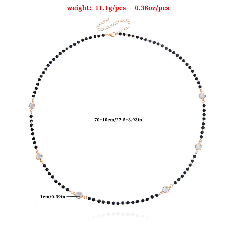 Daily Wear Black Beads Long Necklace