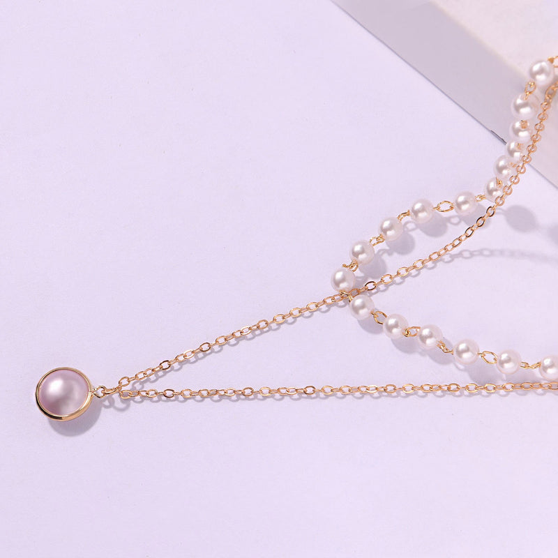 Chain Pearl Choker Necklace