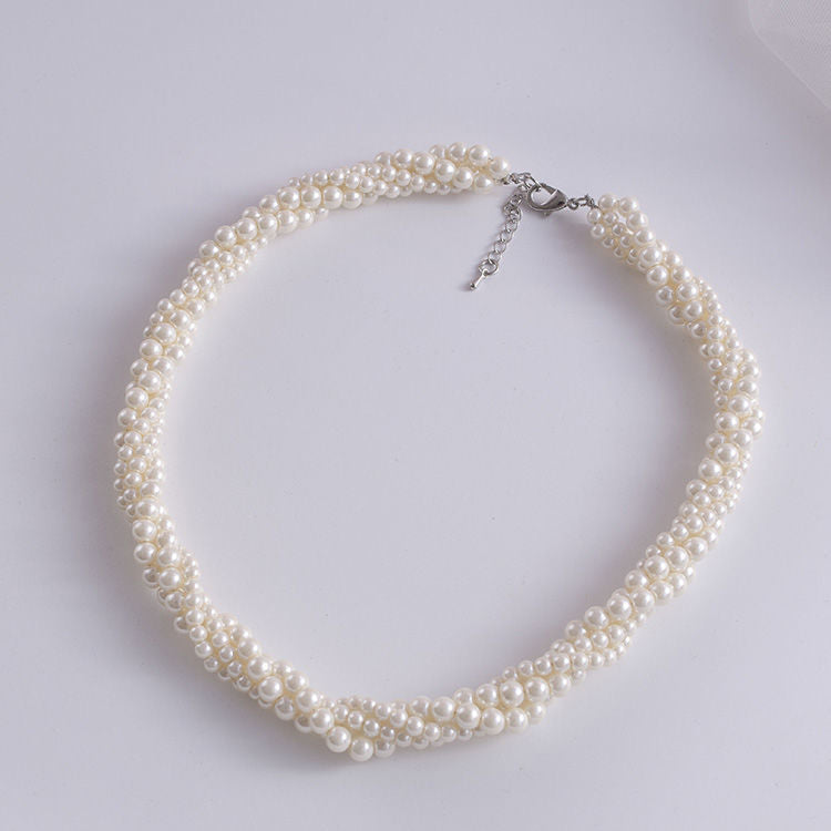 Simple Dainty Pearl Choker Necklaces for Women Trendy