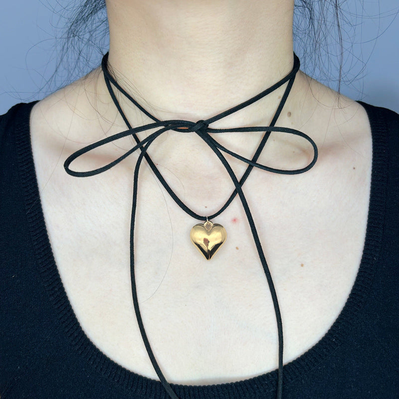 Vintage Women Heart Choker Necklace