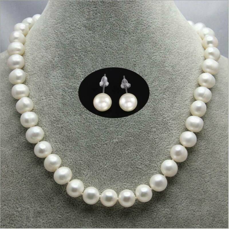 Women Necklace Earring Pearl Jewelry Set