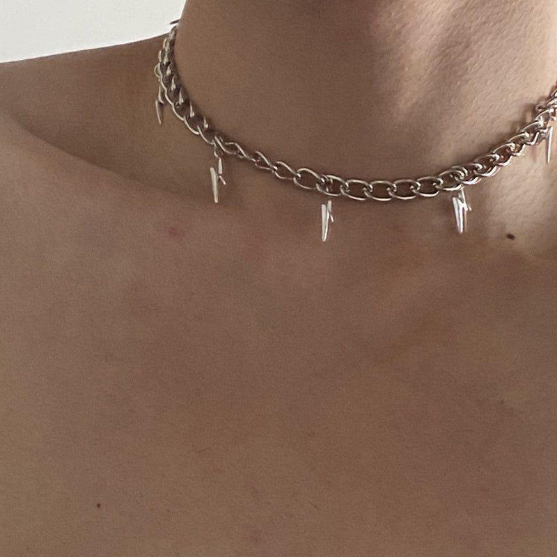 Punk Lightning Chokers Necklace
