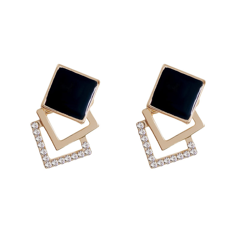 Geometric Hollow square Stud Earrings