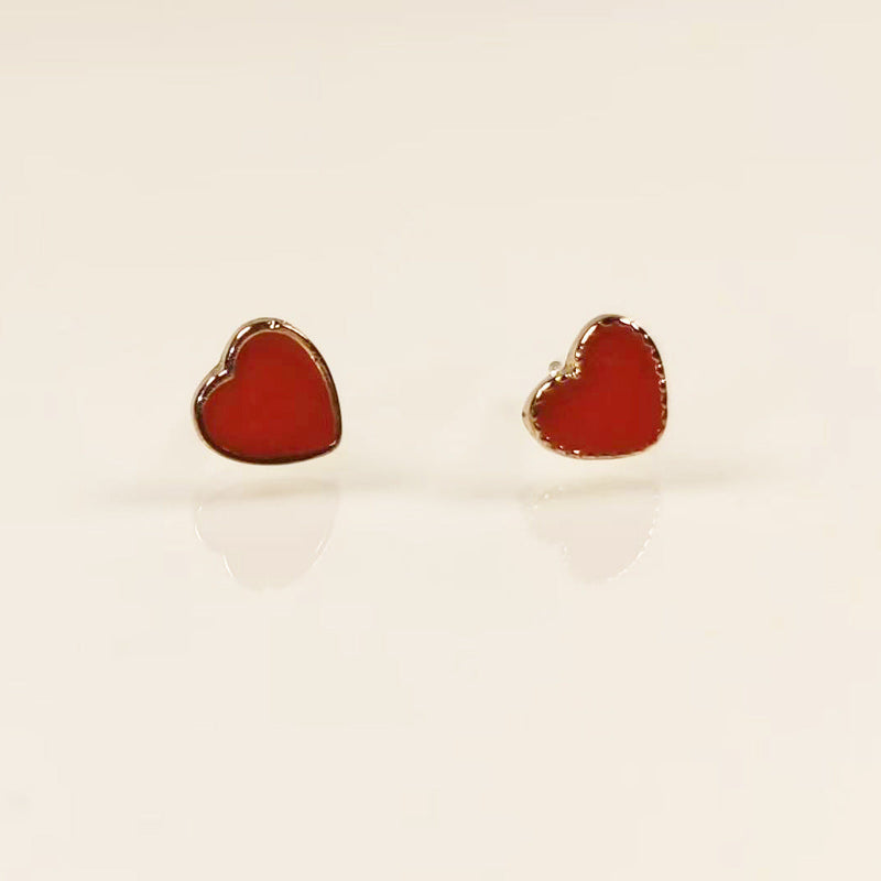 Love zircon stud earrings set