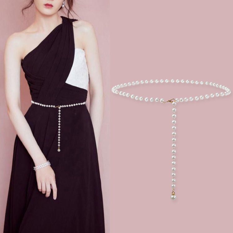 Pearl Waist Chain Elegant Baroque Pendant Waist Chain