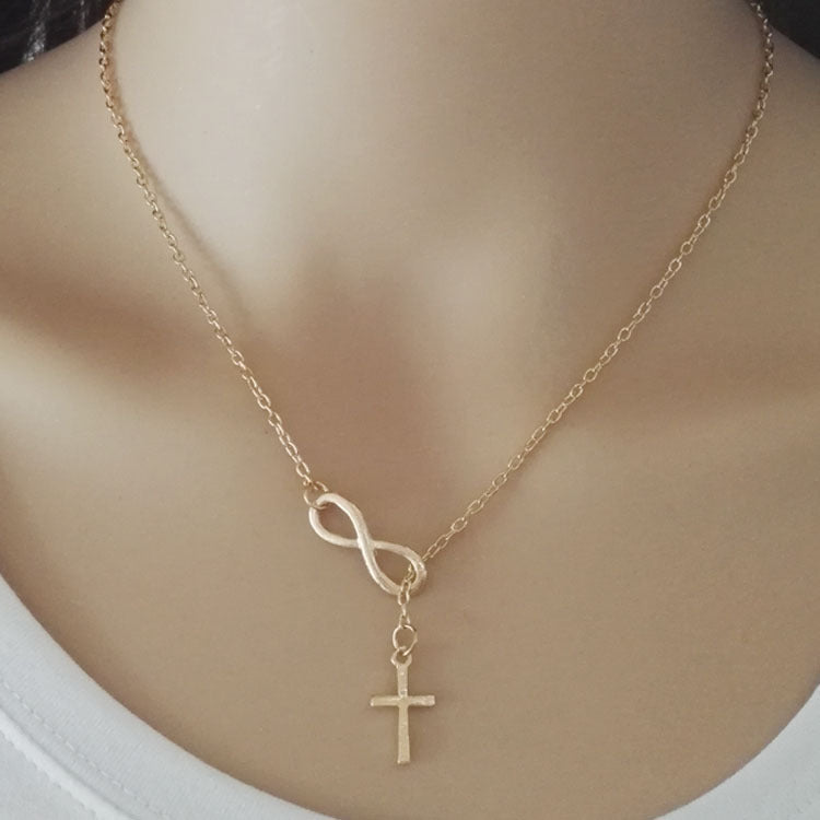 New Lucky Infinity Cross Necklace