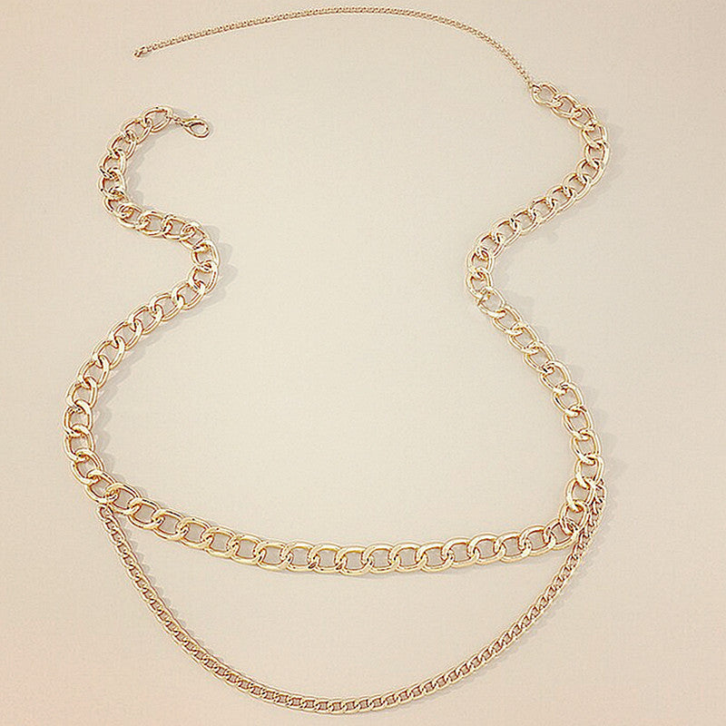 Punk Trendy Double Layer Waist Chains for Women