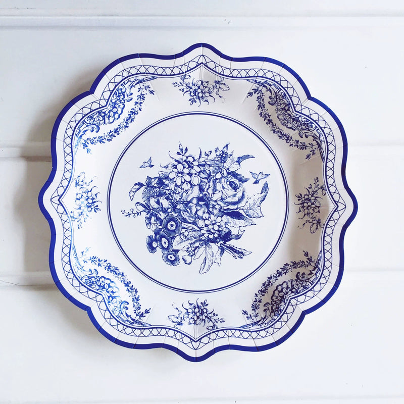 Blue and White Porcelain Series Disposable Paper Plate Chinese Style