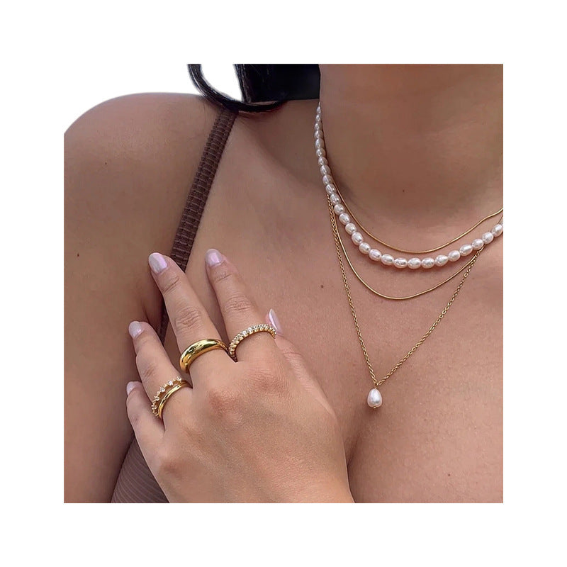 Baroque Pearl Summer Chain Necklace