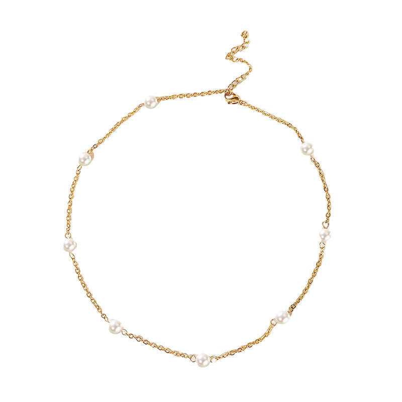 Round Pearl Choker Necklace