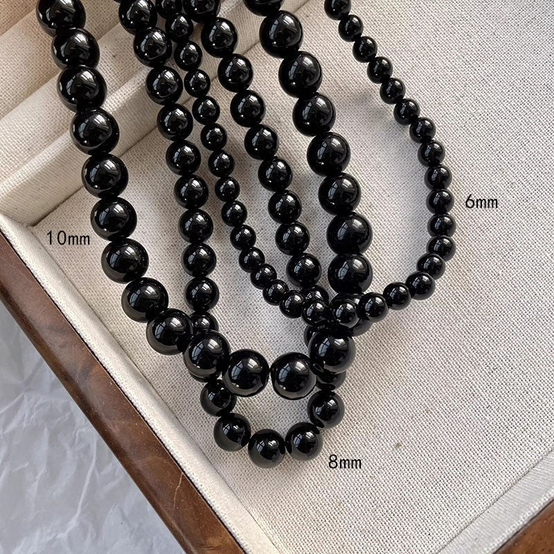 Retro Black Pearl Necklace