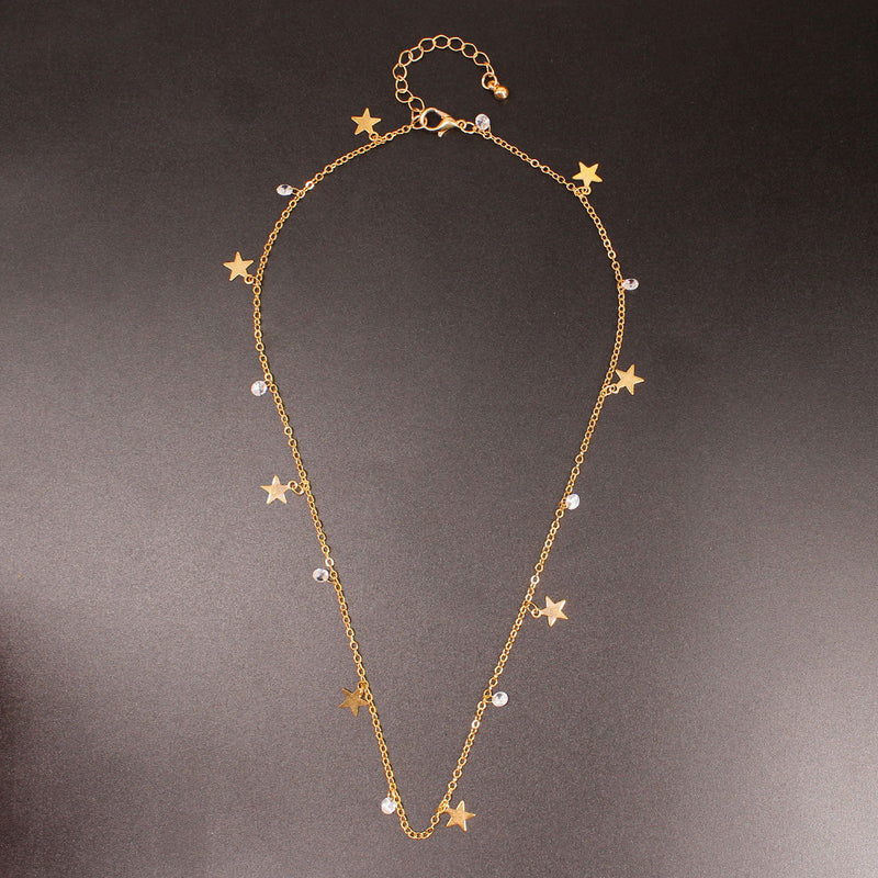 Multi Star Stone Charms Jewelry Necklace