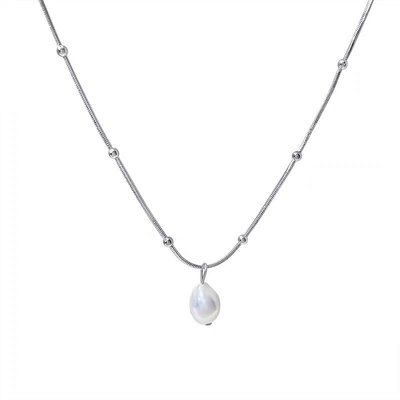 Plain Bead Chain Necklace Wholesale Pearl Pendant