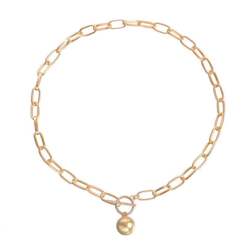 Round Ball Pendant Chain Necklaces
