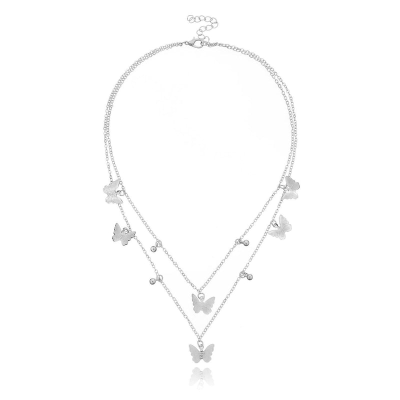 Butterfly Pendant Clavicle Chain Necklace