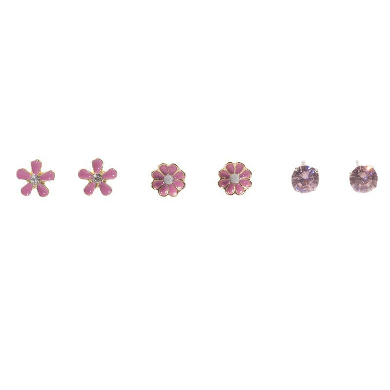 Flower Daisy Cartoon Earring Set