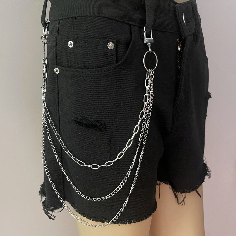 Punk Metal Jeans Pants Chain Pendant Waist Belt Chain