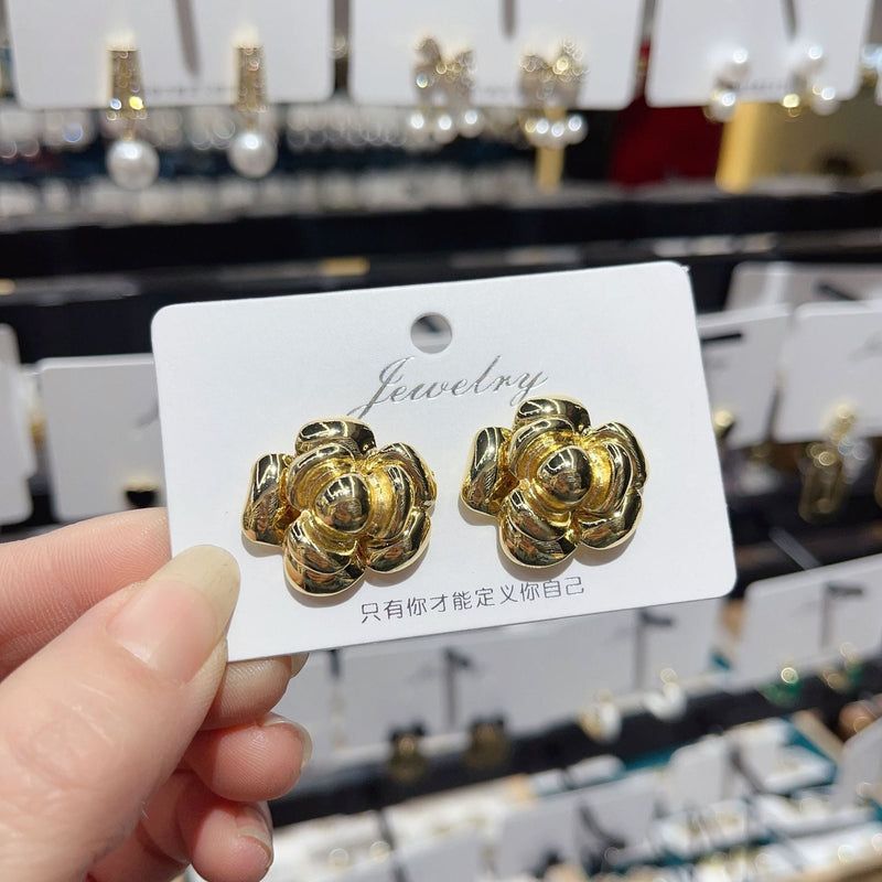 Retro Flower Statement Earrings