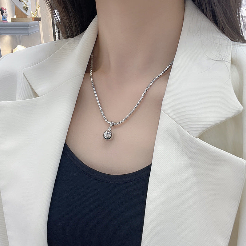 Volleyball Metal Ball Pendant Women Necklace