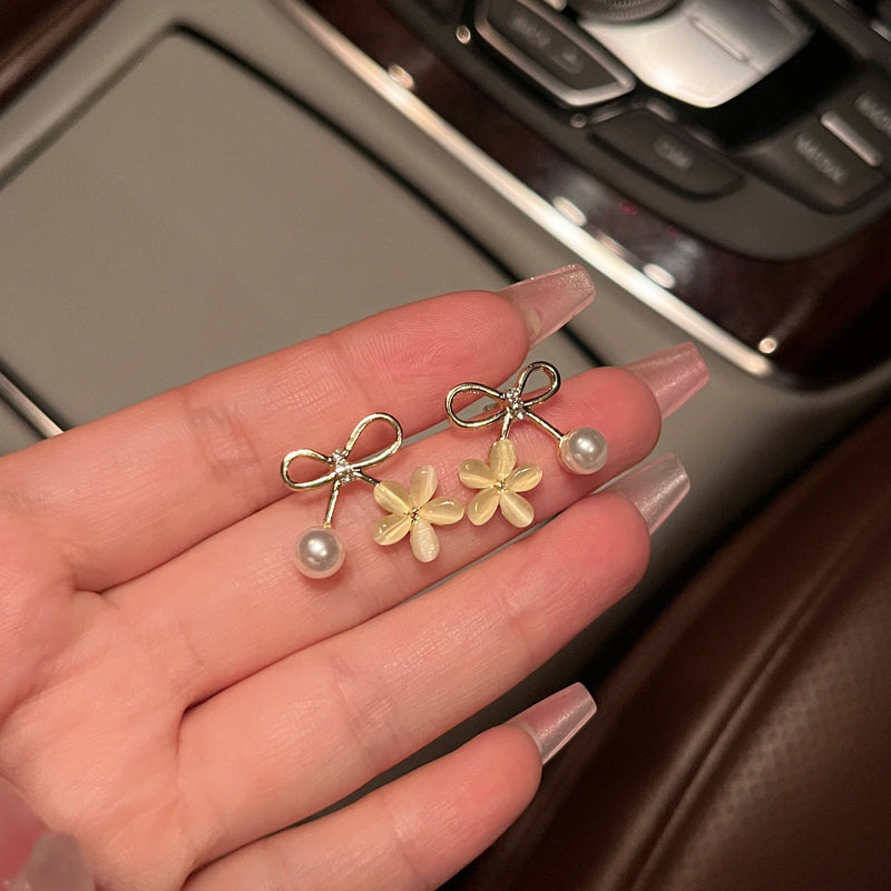 Opal Flower Earrings Women