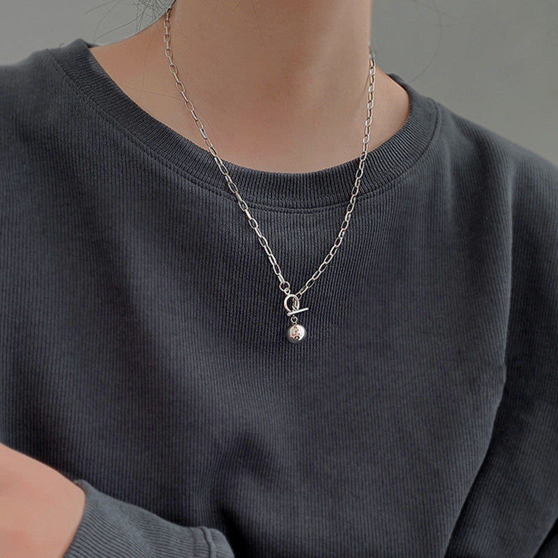 Round Beads Ball Pendent Necklace