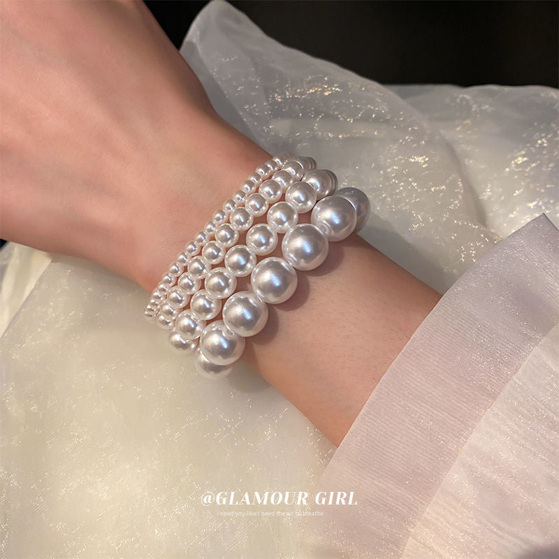 Elastic Plastic Pearl Bracelets