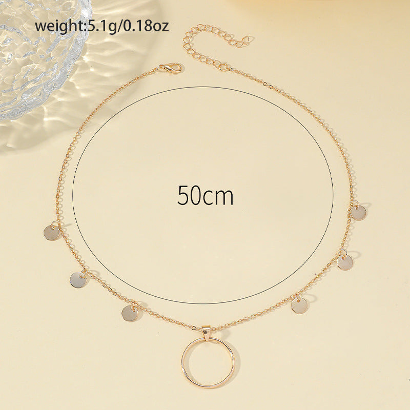 Simple Small Coin Pendant Necklace