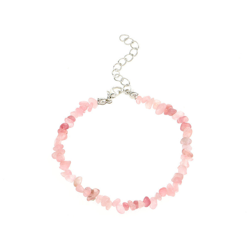 Natural Stone Amethyst Green Aventurine Tiger Eyes Gravel Bracelet