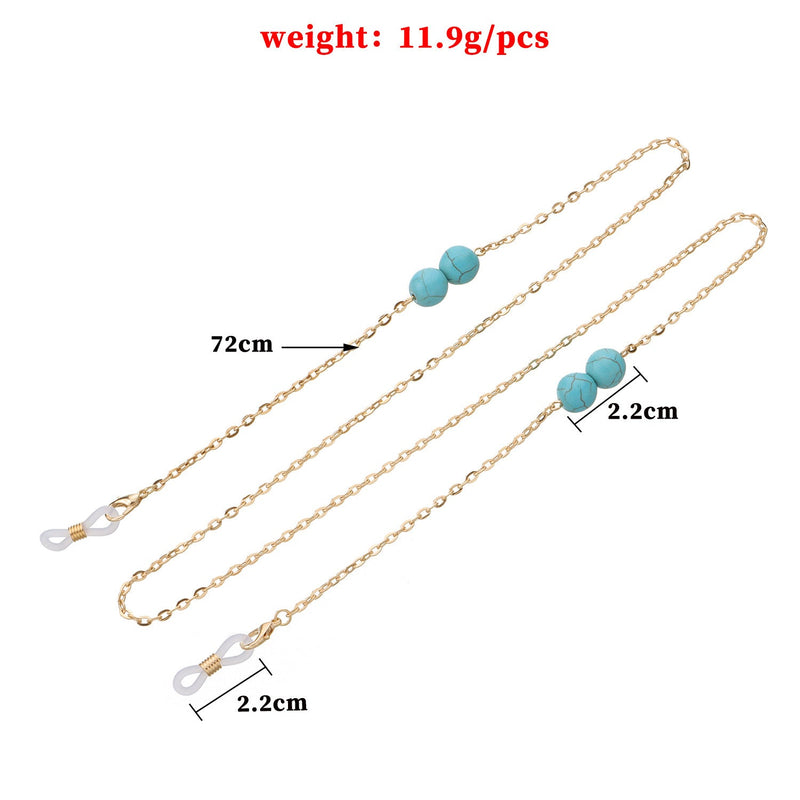 Turquoise Bead Glasses Chain