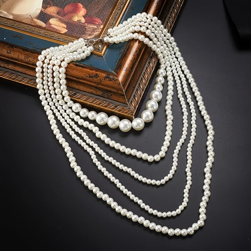 Multilayer Elegant Imitation Pearl Chain Necklace for Women Trend Luxury Beads Choker Neck Jewelry Gift Wed Accessories pearl necklaces for women pearl necklace pearl necklace