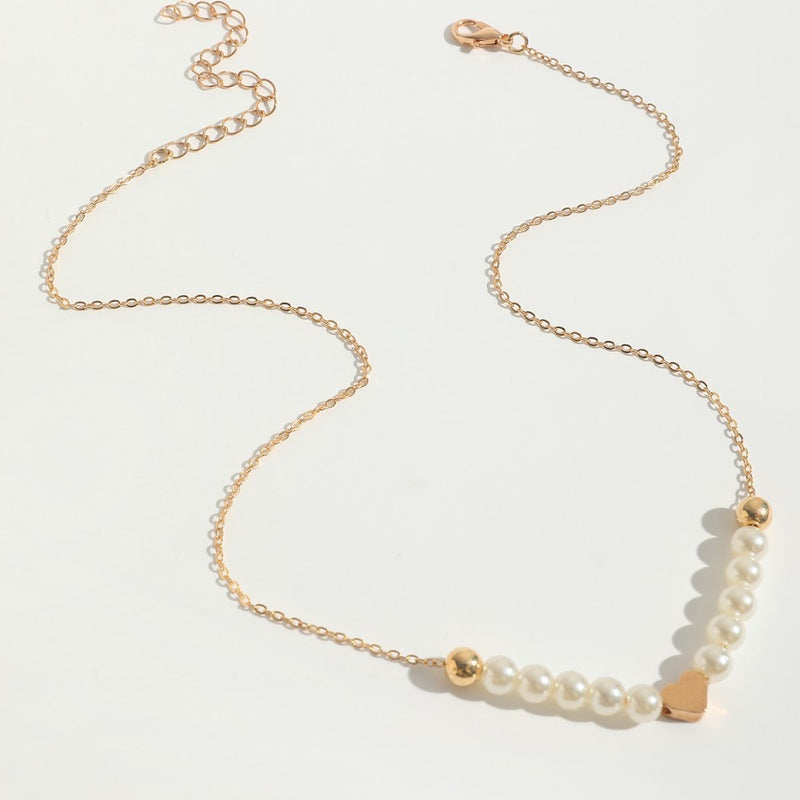 Heart Pendant Pearl Necklaces