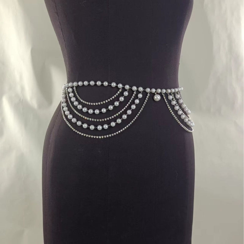 Multi Layer Belly Body Chain Bikini Metal Rave Body Waist Chain