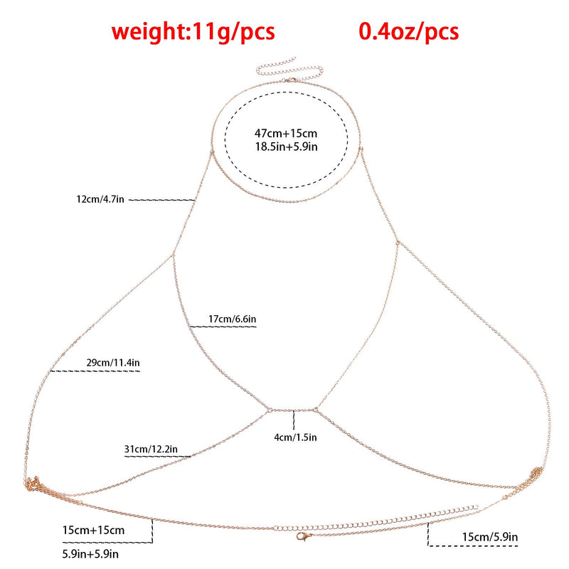 Body Chain Custom Bikini Chest Cross Body Necklace