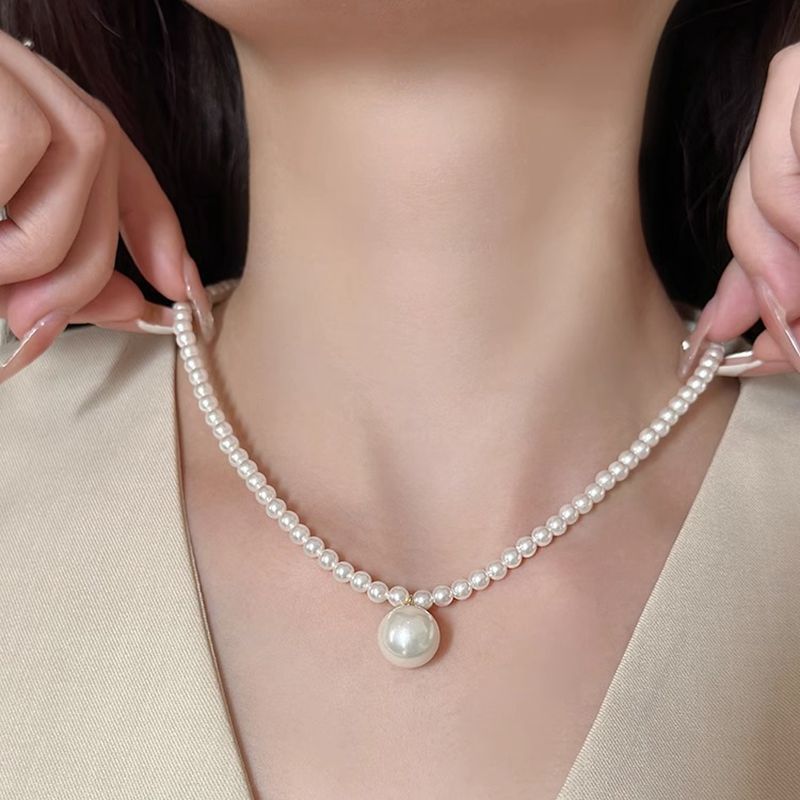 Vintage Pearl Beaded Necklace Chain Girls