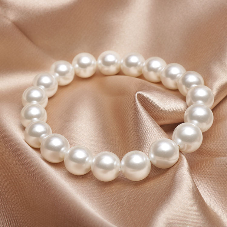 Elegant Glass Pearl Beaded Bracelet