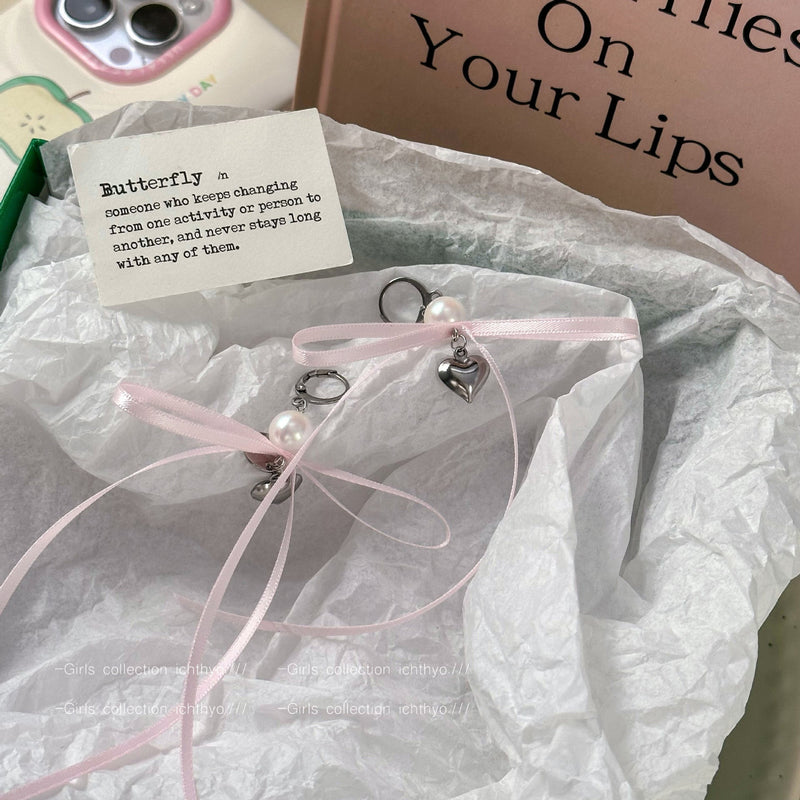 Ribbon Bow Drop Earrings