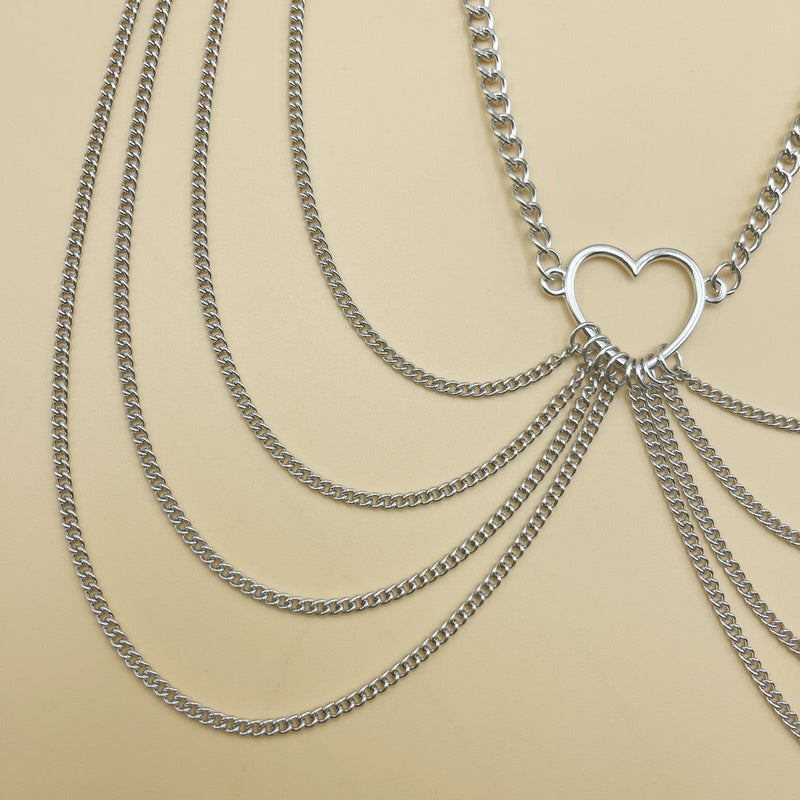 Sexy Beach Bikini Thin Belly Chain Simple Geometric Exaggerated Fringe Waist Chain Jewelry