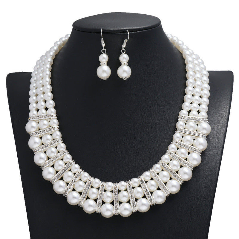 Multi-Layered Imitation Pearl Jewelry Set