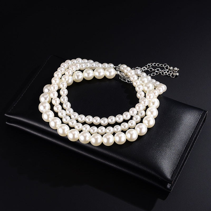 Fashion Imitation Pearl Beaded Bracelets Set