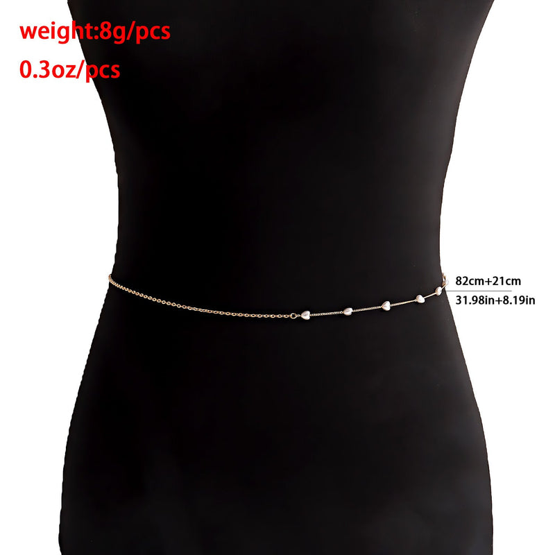 Boho Heart Pearl Body Chains