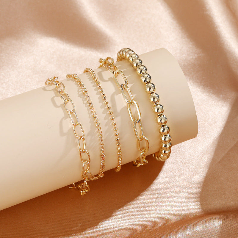 Multilayer Punk Metallic Style Bracelet