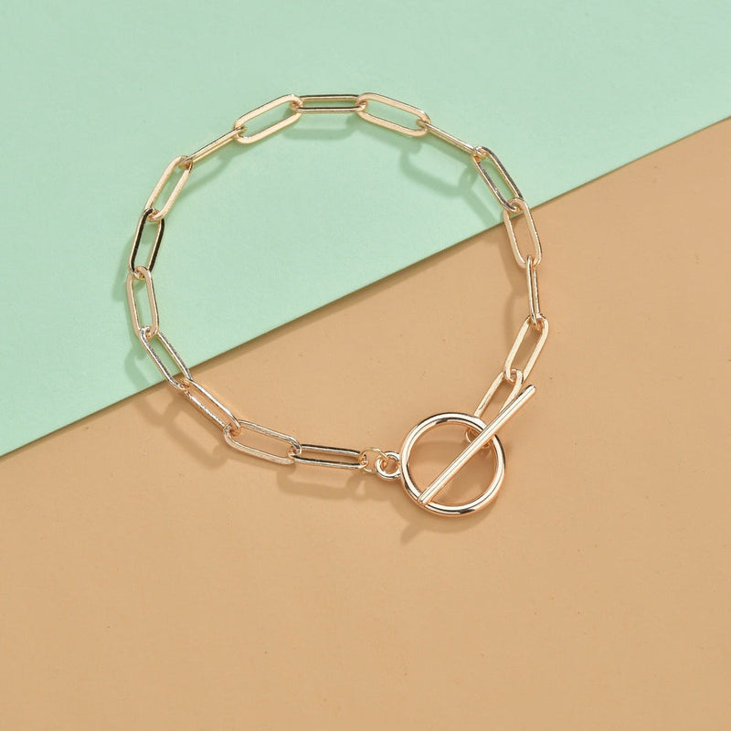 Toggle Paper Link Chain Bracelet