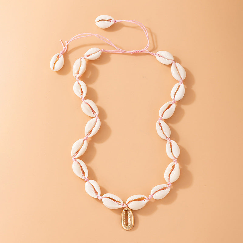 Vintage Seashell Coconut Necklace