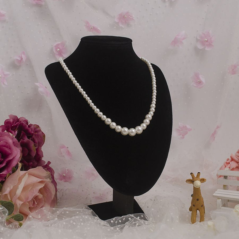 Round Glass Imitation Pearl Necklace Wedding Pearl Necklace