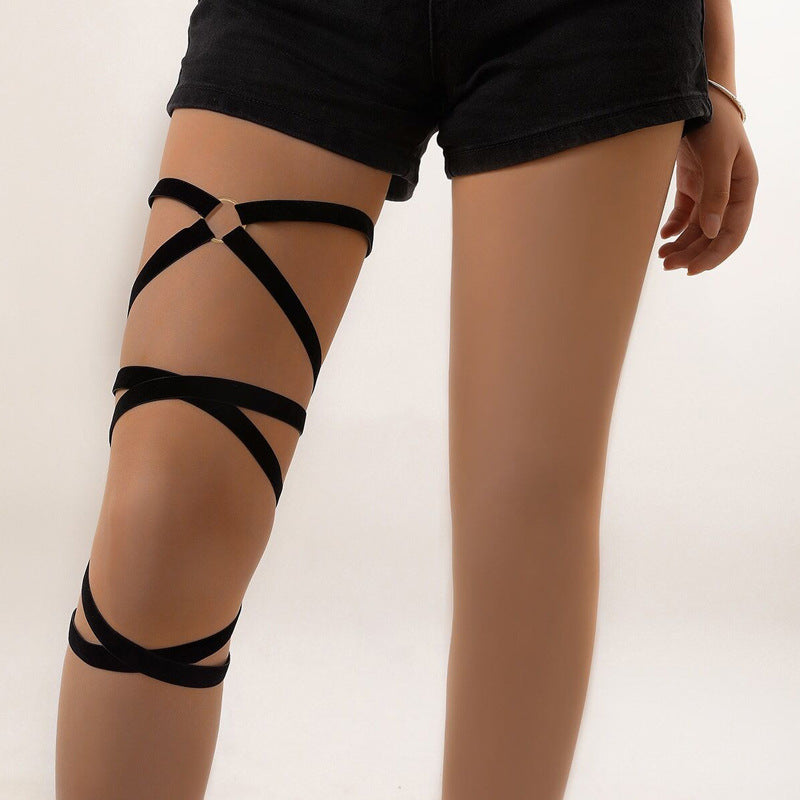 Gothic Sexy Square Round Cross Leg Loop for Women