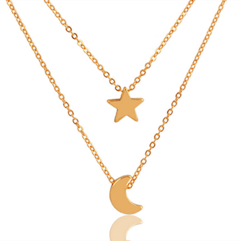 Moon Star Necklace Women