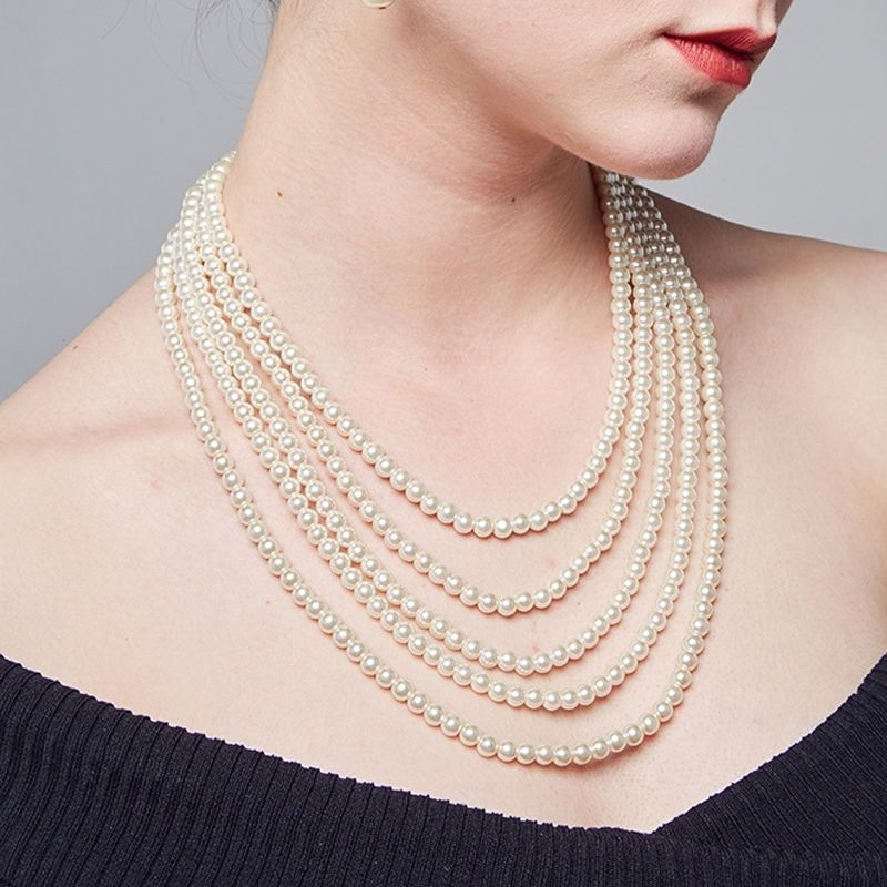Fashion Pearl Layer Choker Necklace