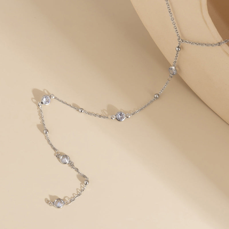 Crystal Stone Long Tassel Necklaces for Women